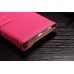 iPhone 6 6s 4.7 - H Pattern Clip PU Flip Standard Phone Protective Cover Case with Hand Strap - Pink